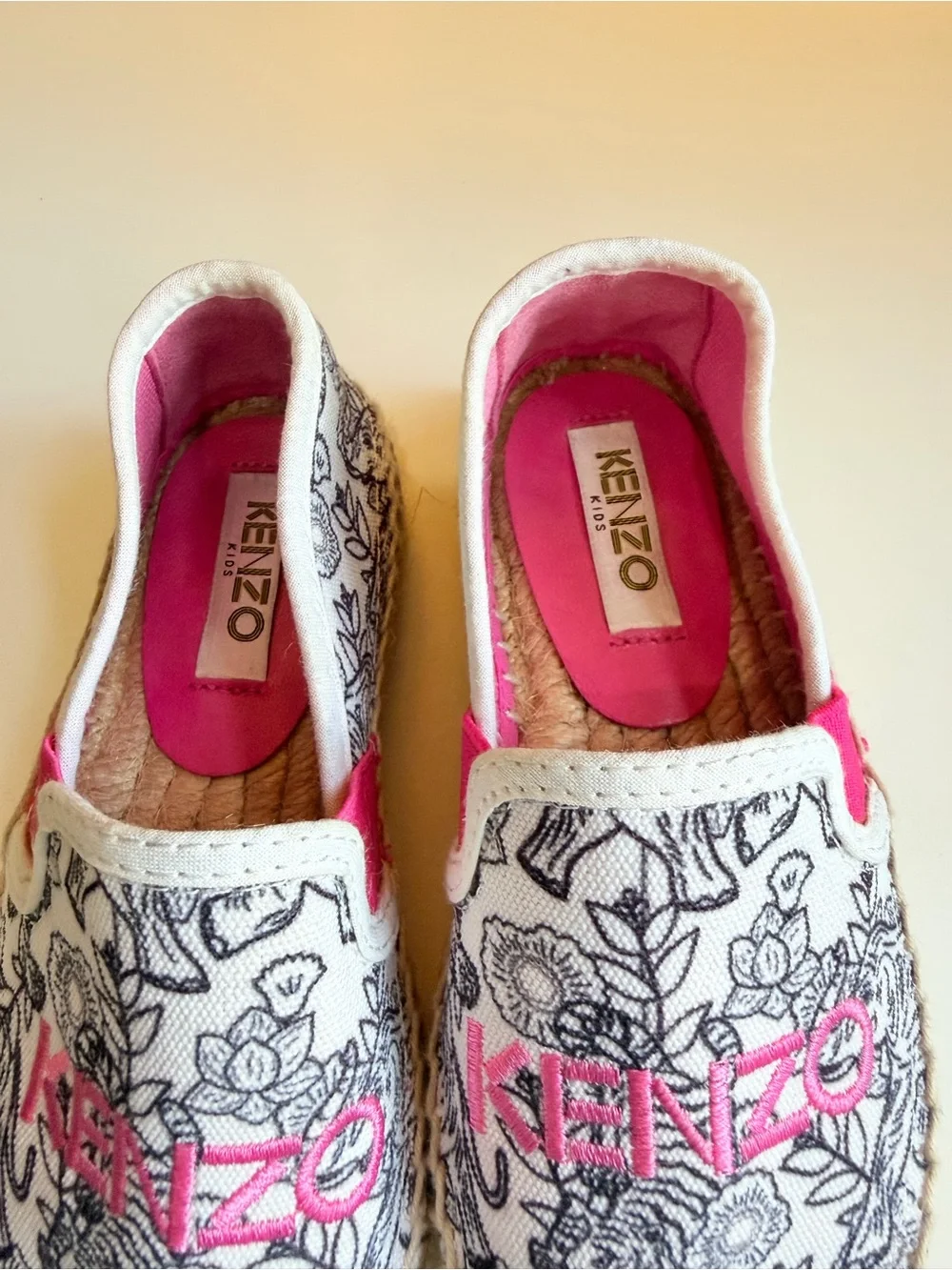 KENZO Kids Disco Jungle Canvas Espadrilles Size 27 NWT
